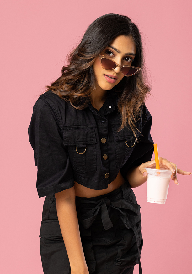 BLACK FEMALE DENIM  JACKET